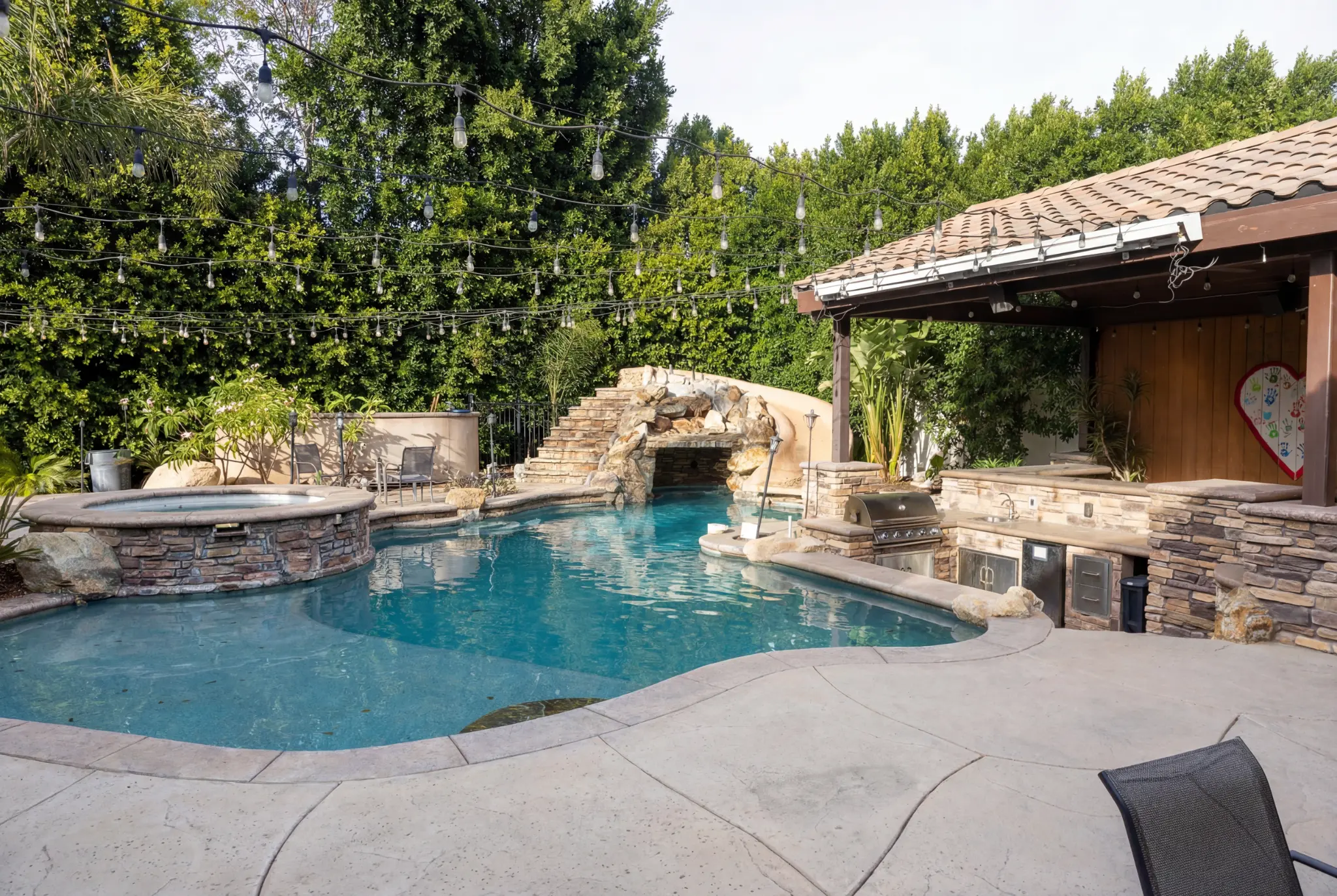 Pool and outdoor kitchen